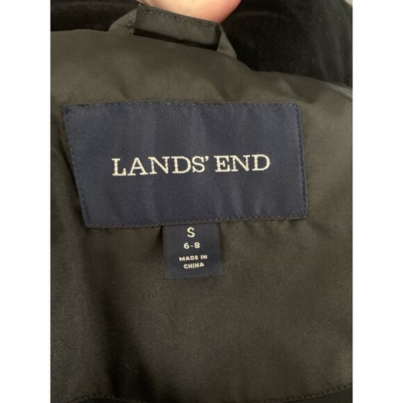 Lands' End Women’s Long Black Down Puffer Coat Jacket Small 6-8 - Picture 11 of 11